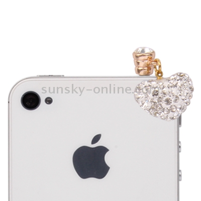 Heart Design Earphones Anti-dust 3.5mm Plug Ear Cap with Rhinestones for iPhone 4S / 4 / iPod / iPad (White) Heart Design Earphones Anti-dust 3.5mm Plug Ear Cap with Rhinestones for iPhone 4S / 4 / iPod / iPad (White)