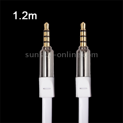 1.2m 3.5mm Jack Candy Color Noodle Style Earphone Cable