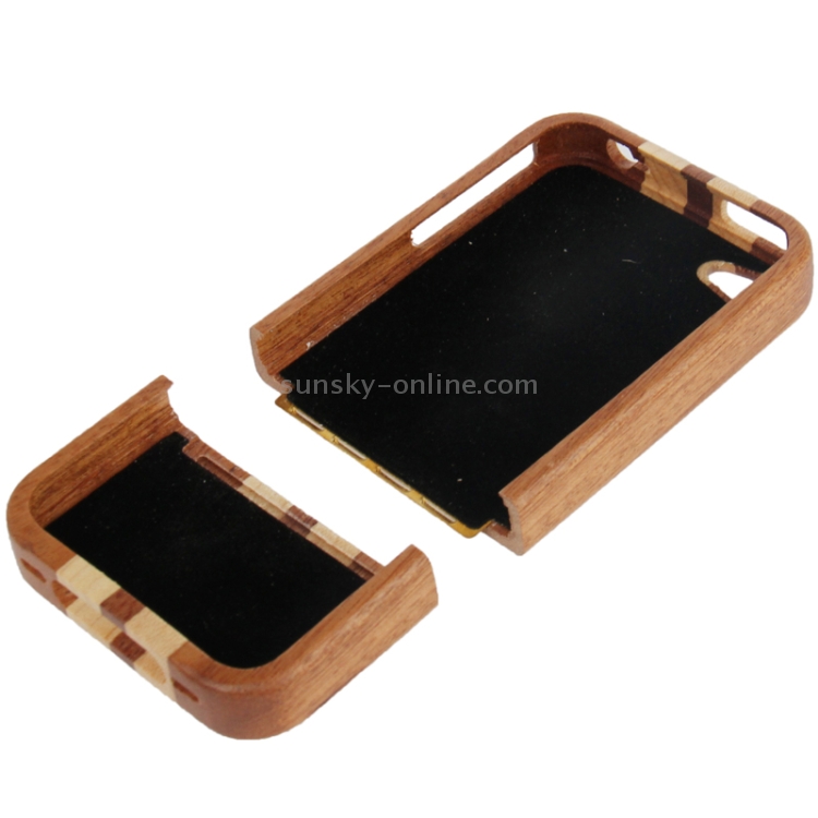 2-Stripe Pattern Detachable Wood Material Case for iPhone 4 & 4S 2-Stripe Pattern Detachable Wood Material Case for iPhone 4 & 4S