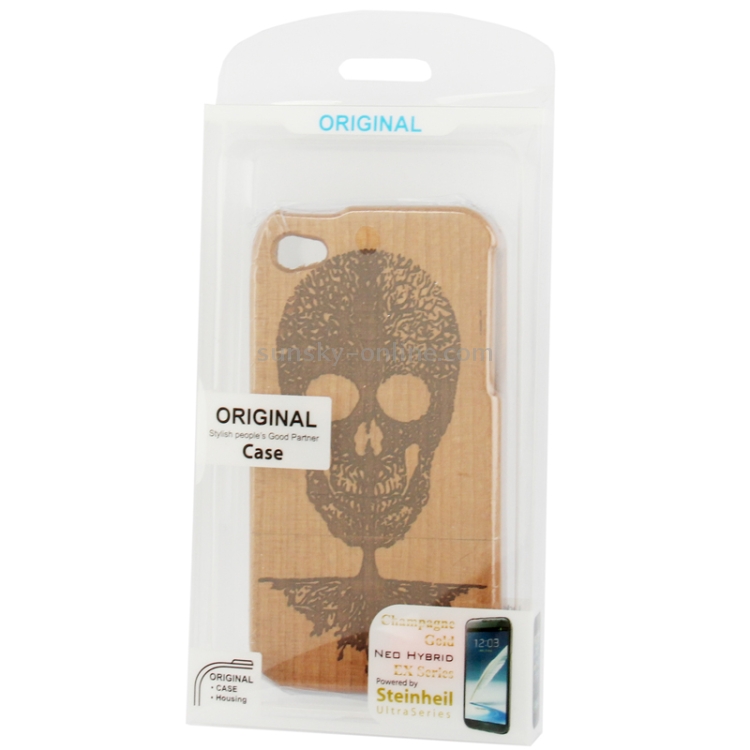 Woodcarving Skull Pattern Detachable Wood Material Case for iPhone 4 & 4S Woodcarving Skull Pattern Detachable Wood Material Case for iPhone 4 & 4S