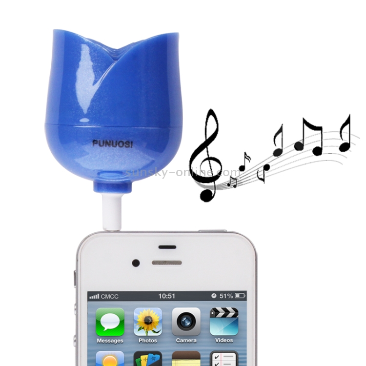 Rose Style Mini Mobile Phone Speaker for iPhone / iPod / iPad(Blue)