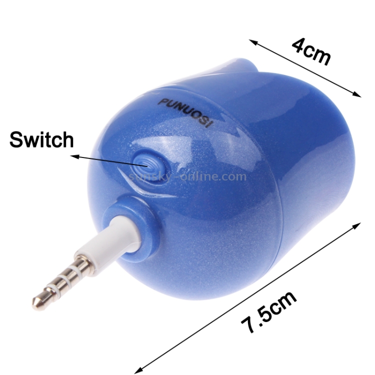 Rose Style Mini Mobile Phone Speaker for iPhone / iPod / iPad(Blue)