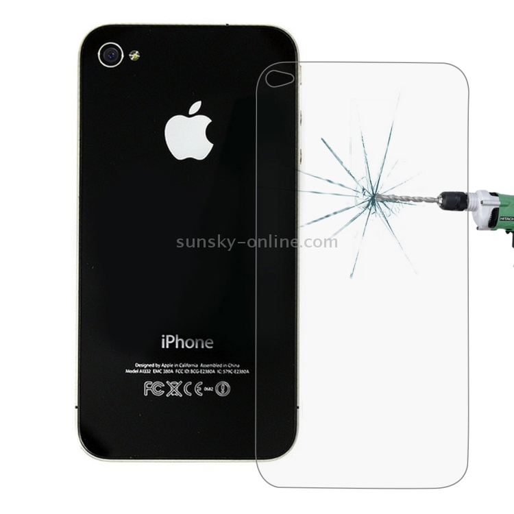 0.26mm 9H+ Surface Hardness 2.5D Explosion-proof Tempered Glass Back Screen Film for iPhone 4 / 4S 0.26mm 9H+ Surface Hardness 2.5D Explosion-proof Tempered Glass Back Screen Film for iPhone 4 / 4S