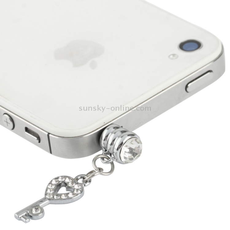 Handmade Diamond Heart Lock Shape Ear Cap 3.5mm Plug Anti-dust for iPhone 4 & 4S / New iPad (iPad 3) / iPad 2 / iPad / iPod Handmade Diamond Heart Lock Shape Ear Cap 3.5mm Plug Anti-dust for iPhone 4 & 4S / New iPad (iPad 3) / iPad 2 / iPad / iPod