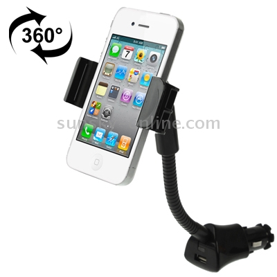 Universal Car Mount with 5V / 1.5A USB Charger for iPhone 5 & 5C & 5S, iPhone 4 & 4S, Galaxy S IV / S IV mini / S III / i9300, Smart Phone, Support 360 Degree Rotation, Width: 58-85mm(Black) Universal Car Mount with 5V / 1.5A USB Charger for iPhone 5 & 5C & 5S, iPhone 4 & 4S, Galaxy S IV / S IV mini / S III / i9300, Smart Phone, Support 360 Degree Rotation, Width: 58-85mm(Black)
