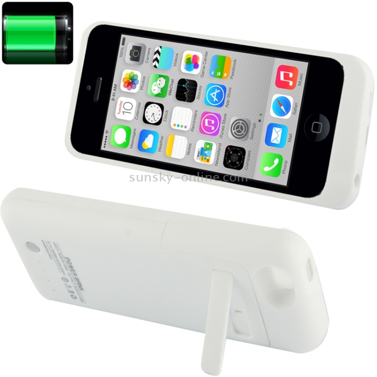 2200mAh Extant Battery Case / Power Bank with Holder for iPhone 5C(White) 2200mAh Extant Battery Case / Power Bank with Holder for iPhone 5C(White)