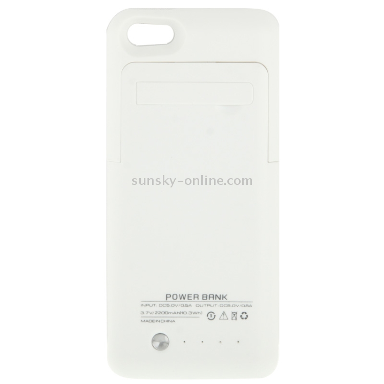 2200mAh Extant Battery Case / Power Bank with Holder for iPhone 5C(White) 2200mAh Extant Battery Case / Power Bank with Holder for iPhone 5C(White)
