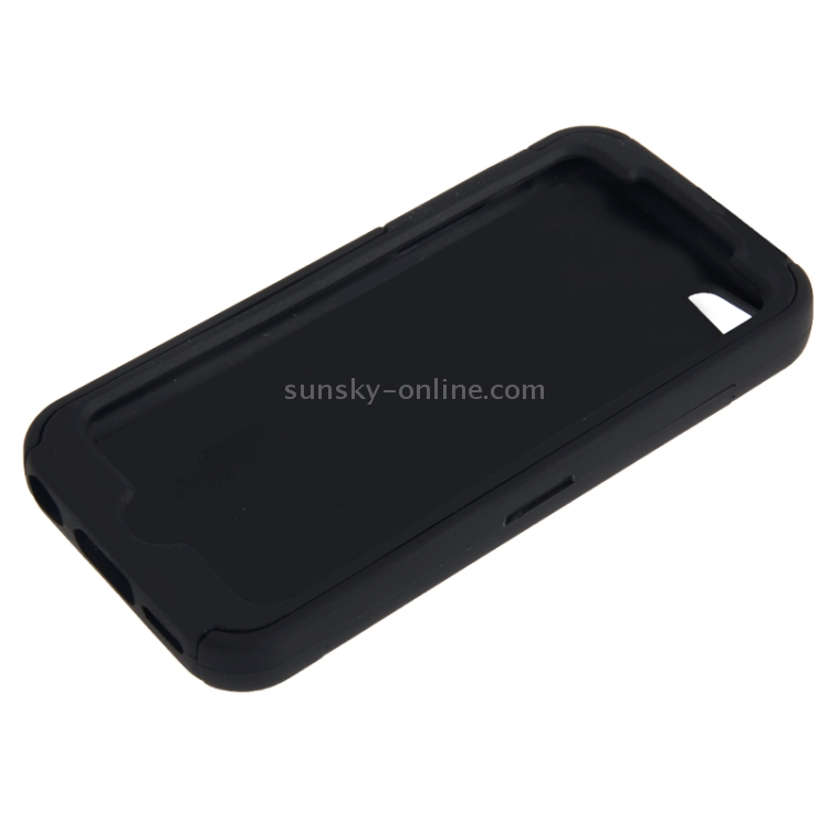 Silicone + Plastic Combination Case with Holder for iPhone 5C(Black) Silicone + Plastic Combination Case with Holder for iPhone 5C(Black)