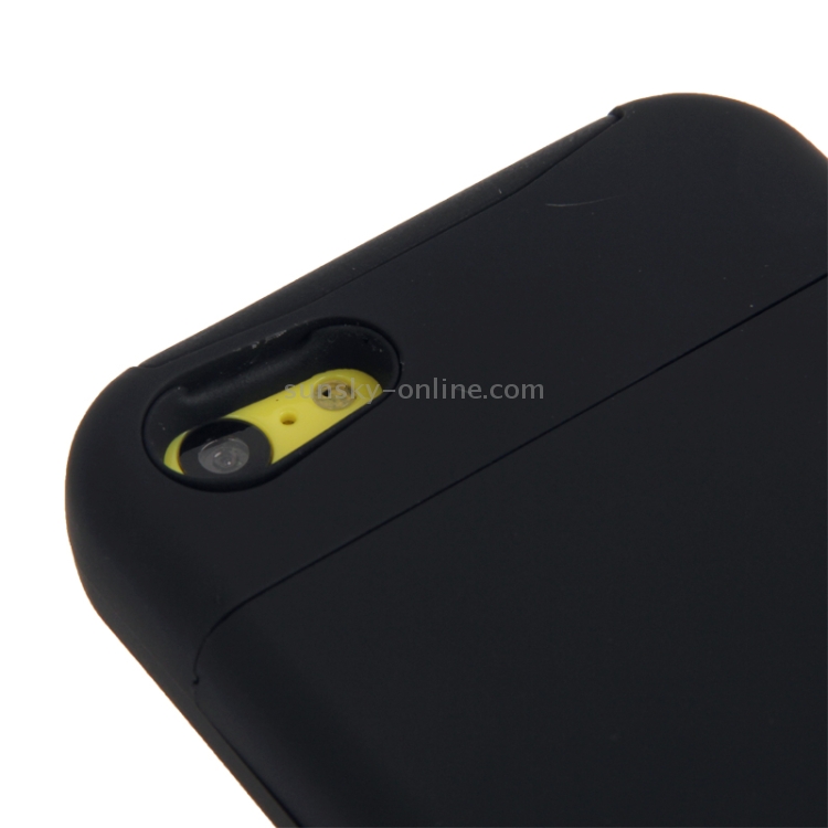 Silicone + Plastic Combination Case with Holder for iPhone 5C(Black) Silicone + Plastic Combination Case with Holder for iPhone 5C(Black)