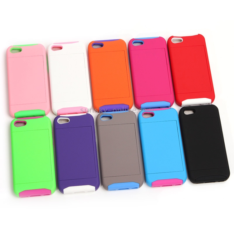 Silicone + Plastic Combination Case with Holder for iPhone 5C(Black) Silicone + Plastic Combination Case with Holder for iPhone 5C(Black)