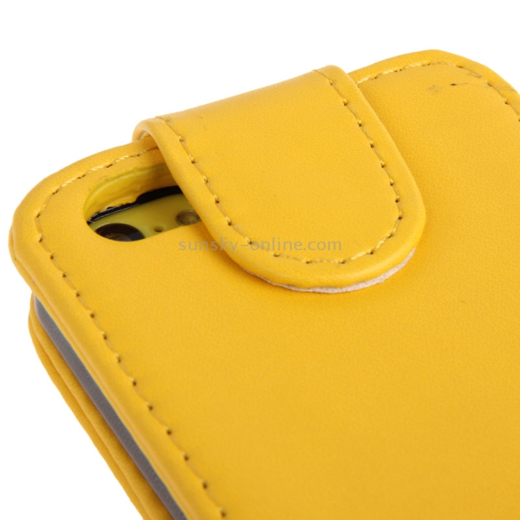 Vertical Flip Leather Case with Credit Card Slots for iPhone 5C(Yellow) Vertical Flip Leather Case with Credit Card Slots for iPhone 5C(Yellow)