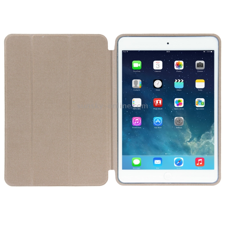 3-folding Naturally Treated Leather Smart Case with Sleep / Wake-up Function & Holder for iPad Air 3-folding Naturally Treated Leather Smart Case with Sleep / Wake-up Function & Holder for iPad Air