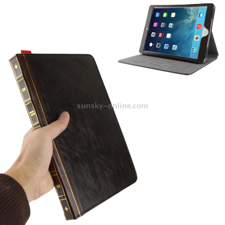 Retro Bookbook Style Flip Leather Case with Holder for iPad Air / iPad Air 2