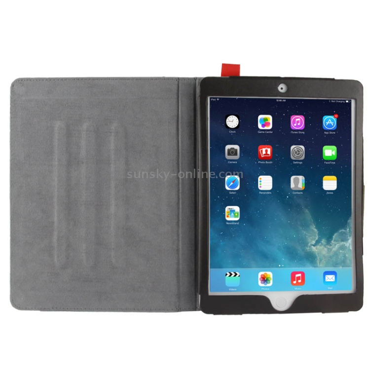 Retro Bookbook Style Flip Leather Case with Holder for iPad Air / iPad Air 2