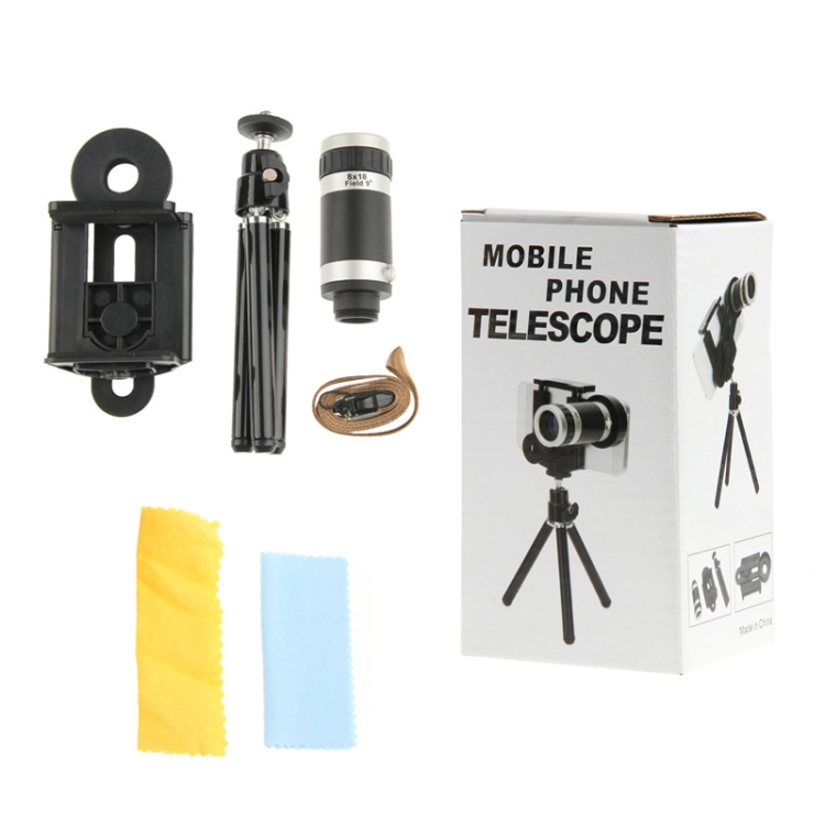 8X Universal Zoom Telescope Lens with Tripod 8X Universal Zoom Telescope Lens with Tripod