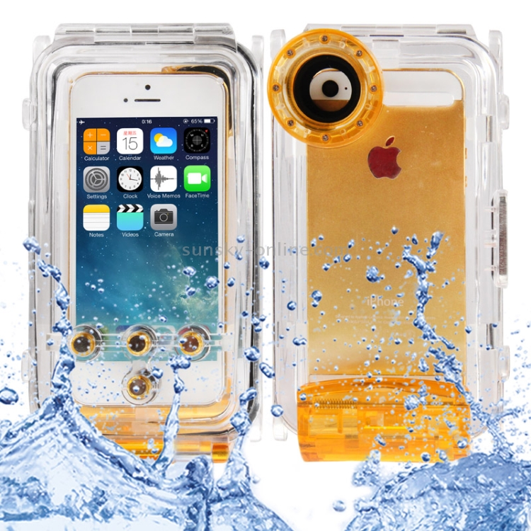 Waterproof Photo Housing Underwater Case for iPhone 5 & 5s & SE, Water-proof: IPX8(Orange) Waterproof Photo Housing Underwater Case for iPhone 5 & 5s & SE, Water-proof: IPX8(Orange)