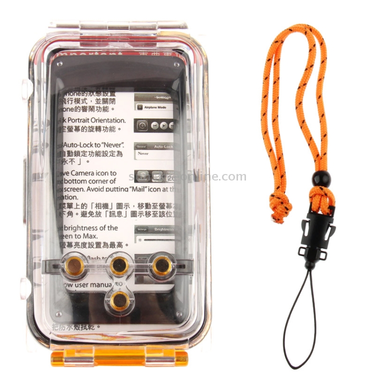 Waterproof Photo Housing Underwater Case for iPhone 5 & 5s & SE, Water-proof: IPX8(Orange) Waterproof Photo Housing Underwater Case for iPhone 5 & 5s & SE, Water-proof: IPX8(Orange)