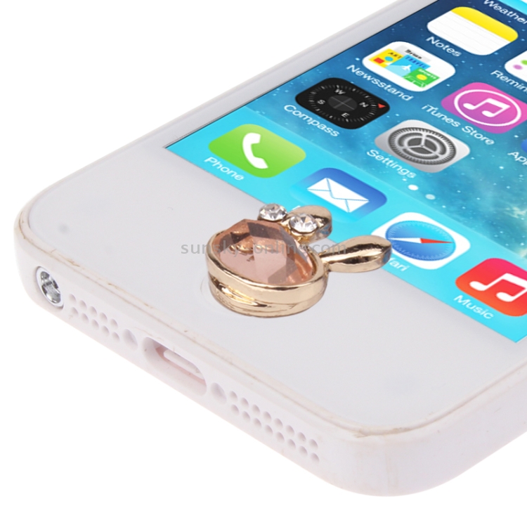 Rabbit Style Metal & Crystal Home Botton Sticker for iPad / iTouch / iPhone Rabbit Style Metal & Crystal Home Botton Sticker for iPad / iTouch / iPhone