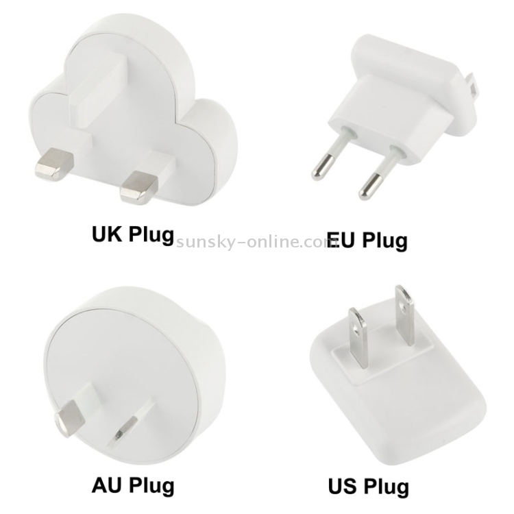 4x USB Power Adapter Travel Charger with 4 Easy Travel Interchangeable Plugs 4x USB Power Adapter Travel Charger with 4 Easy Travel Interchangeable Plugs