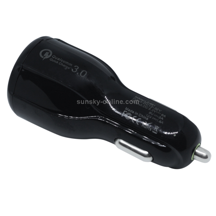 LZ-681 Round QC3.0 USB + 3.1A USB Interface Car Charger(Black) LZ-681 Round QC3.0 USB + 3.1A USB Interface Car Charger(Black)