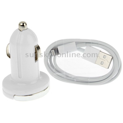 2 in 1 Car Charger + 8 Pin Cable Travel Kit