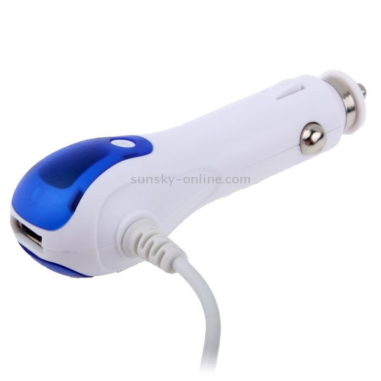 5V / 1A Coiled Cable 8-pin Car Charger with LED Light for iPhone 5 , Cable Length: 45-120cm