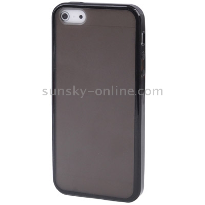 Translucent Frosted Plastic Protective Case with TPU Frame for iPhone 5 (Black) Translucent Frosted Plastic Protective Case with TPU Frame for iPhone 5 (Black)