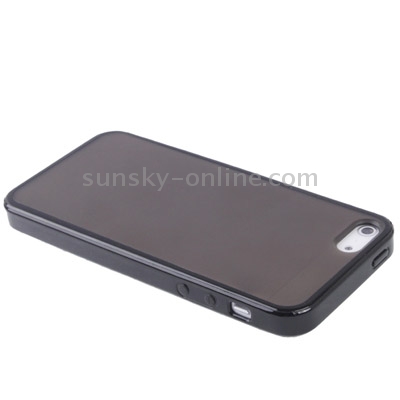 Translucent Frosted Plastic Protective Case with TPU Frame for iPhone 5 (Black) Translucent Frosted Plastic Protective Case with TPU Frame for iPhone 5 (Black)