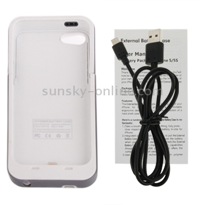 2500mAh Fine Matte Surface Removable Power Bank External Battery for iPhone 5 & 5S(White) 2500mAh Fine Matte Surface Removable Power Bank External Battery for iPhone 5 & 5S(White)