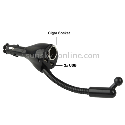 Universal Car Holder with Dual USB Charger & Cigarette Lighter Socket, Width: 58-85mm Universal Car Holder with Dual USB Charger & Cigarette Lighter Socket, Width: 58-85mm