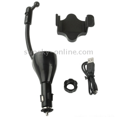 Universal Car Holder with Dual USB Charger & Cigarette Lighter Socket, Width: 58-85mm Universal Car Holder with Dual USB Charger & Cigarette Lighter Socket, Width: 58-85mm