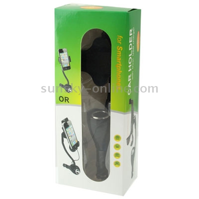 Universal Car Holder with Dual USB Charger & Cigarette Lighter Socket, Width: 58-85mm Universal Car Holder with Dual USB Charger & Cigarette Lighter Socket, Width: 58-85mm