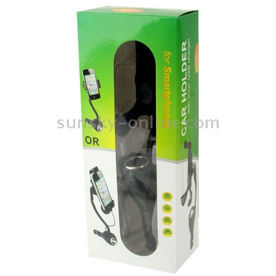 Universal Car Holder with Dual USB Charger & Cigarette Lighter Socket for iPhone 5 / iPhone 4 & 4S / Galaxy S IV / i9300 / Other Smart Phones, Height: 105-130mm Universal Car Holder with Dual USB Charger & Cigarette Lighter Socket for iPhone 5 / iPhone 4 & 4S / Galaxy S IV / i9300 / Other Smart Phones, Height: 105-130mm