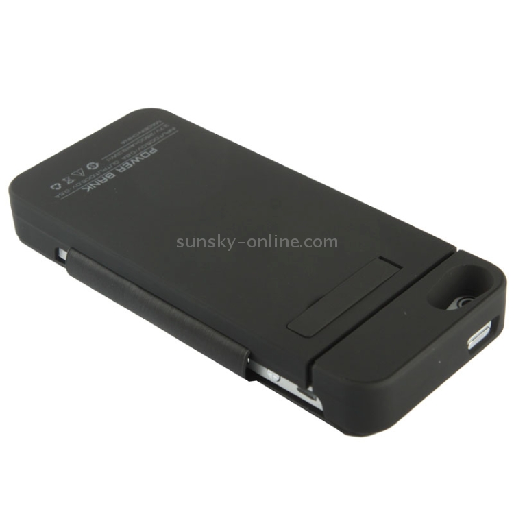 2500mAh Power Bank Leather Case with Holder for iPhone 5(Black) 2500mAh Power Bank Leather Case with Holder for iPhone 5(Black)