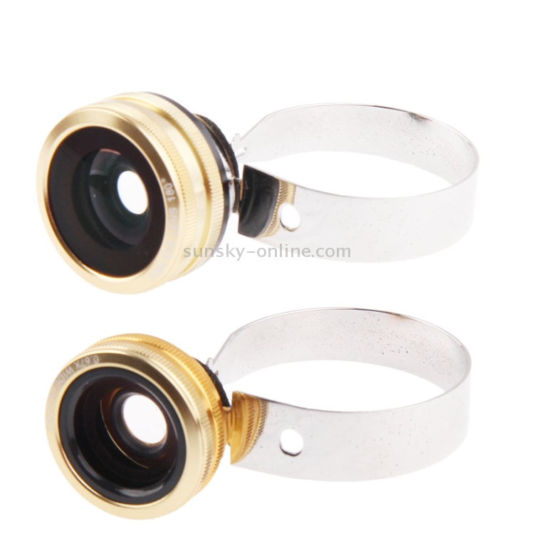 Universal 180 Degree Fisheye Lens + 0.67X Wide Lens + Macro Lens with Clip