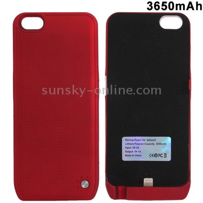 3650mAh Ultra Slim Case Backup Power External Battery / Power Bank for iPhone 5(Red) 3650mAh Ultra Slim Case Backup Power External Battery / Power Bank for iPhone 5(Red)