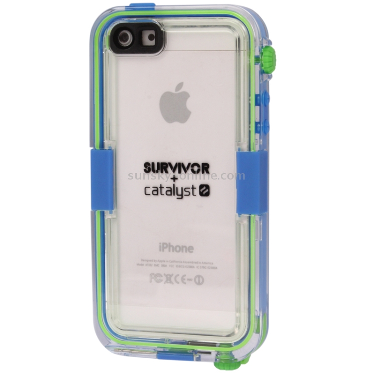 Waterproof Case + Catalyst Transparent Shell Submersible for iPhone 5 & 5s & SE(Blue) Waterproof Case + Catalyst Transparent Shell Submersible for iPhone 5 & 5s & SE(Blue)