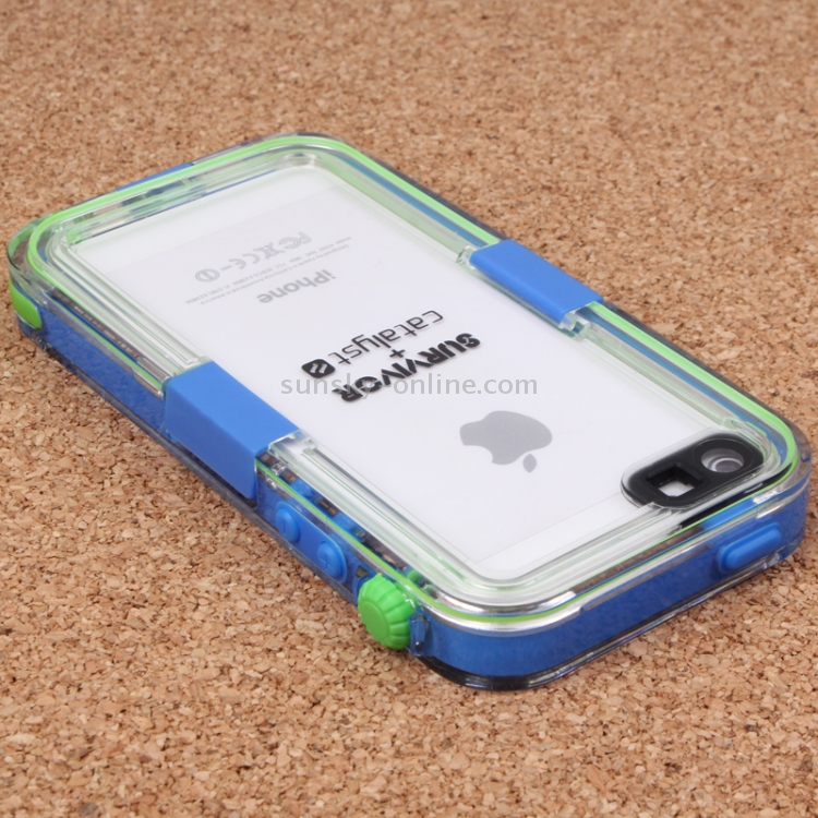 Waterproof Case + Catalyst Transparent Shell Submersible for iPhone 5 & 5s & SE(Blue) Waterproof Case + Catalyst Transparent Shell Submersible for iPhone 5 & 5s & SE(Blue)