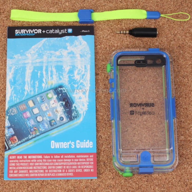 Waterproof Case + Catalyst Transparent Shell Submersible for iPhone 5 & 5s & SE(Blue) Waterproof Case + Catalyst Transparent Shell Submersible for iPhone 5 & 5s & SE(Blue)