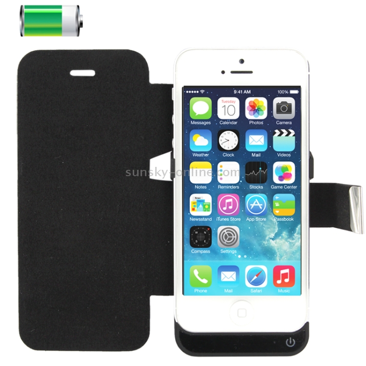 2400mAh External Battery / Power Bank with Flip Leather Case for iPhone 5 & 5S & SE(Black) 2400mAh External Battery / Power Bank with Flip Leather Case for iPhone 5 & 5S & SE(Black)