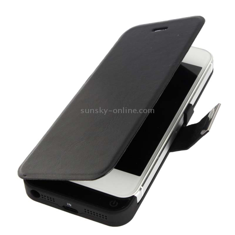 2400mAh External Battery / Power Bank with Flip Leather Case for iPhone 5 & 5S & SE(Black) 2400mAh External Battery / Power Bank with Flip Leather Case for iPhone 5 & 5S & SE(Black)