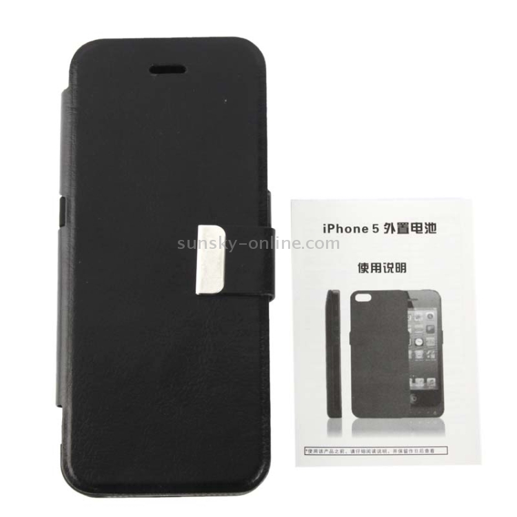 2400mAh External Battery / Power Bank with Flip Leather Case for iPhone 5 & 5S & SE(Black) 2400mAh External Battery / Power Bank with Flip Leather Case for iPhone 5 & 5S & SE(Black)
