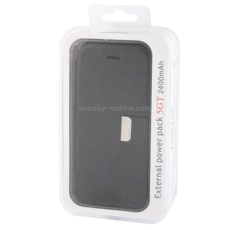 2400mAh External Battery / Power Bank with Flip Leather Case for iPhone 5 & 5S & SE(Black) 2400mAh External Battery / Power Bank with Flip Leather Case for iPhone 5 & 5S & SE(Black)