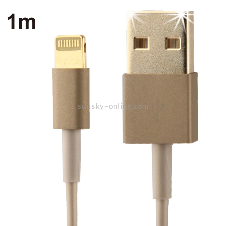 Gold Plating USB Sync Data / Charging Cable for iPhone 6 & 6 Plus, iPhone 5 & 5S & 5C, iPad Air, iPad mini, mini 2 Retina, Length: 1m Gold Plating USB Sync Data / Charging Cable for iPhone 6 & 6 Plus, iPhone 5 & 5S & 5C, iPad Air, iPad mini, mini 2 Retina, Length: 1m