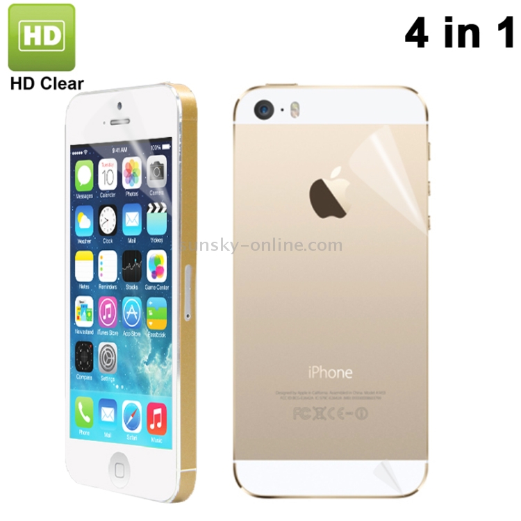 4 in 1 Front and Back Clear LCD Screen Protector with Upper and Lower Lens for iPhone 5S (Taiwan Material)(Transparent) 4 in 1 Front and Back Clear LCD Screen Protector with Upper and Lower Lens for iPhone 5S (Taiwan Material)(Transparent)