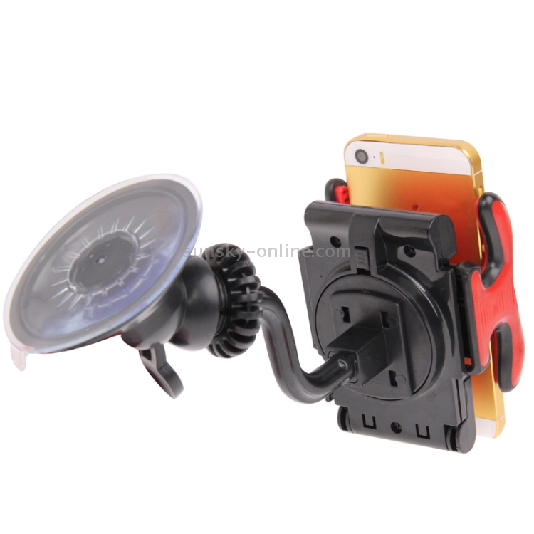 Luxury Leather Skin Dual-use (Windshield + Air Holes) Universal Car Mount / Sucker Holder with 360 Degrees Rotation for iPhone 5C & 5S / Galaxy Note III / N9000 / N7100 / i9500 / i9300 / Nexus 5 / LG G2