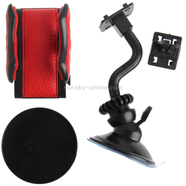 Luxury Leather Skin Dual-use (Windshield + Air Holes) Universal Car Mount / Sucker Holder with 360 Degrees Rotation for iPhone 5C & 5S / Galaxy Note III / N9000 / N7100 / i9500 / i9300 / Nexus 5 / LG G2
