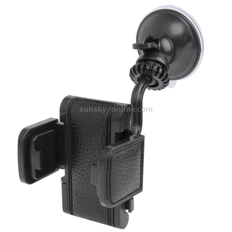 Luxury Leather Skin Dual-use (Windshield + Air Holes) Universal Car Mount / Sucker Holder with 360 Degrees Rotation 