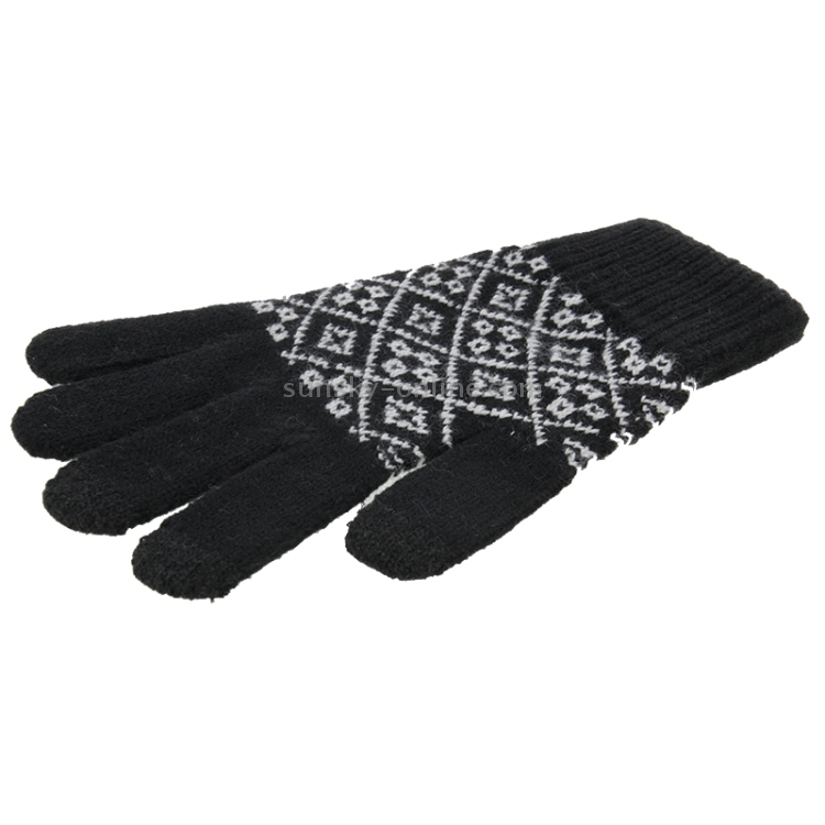 Woven Decorative Pattern Five Fingers Touch Screen Gloves for iPhone 6 & 6s / iPhone 5 & 5S & 5C, iPhone 4 & 4S / iPad / iPod touch, BlackBerry, HTC and Other Touch Screen Device(Black) Woven Decorative Pattern Five Fingers Touch Screen Gloves for iPhone 6 & 6s / iPhone 5 & 5S & 5C, iPhone 4 & 4S / iPad / iPod touch, BlackBerry, HTC and Other Touch Screen Device(Black)