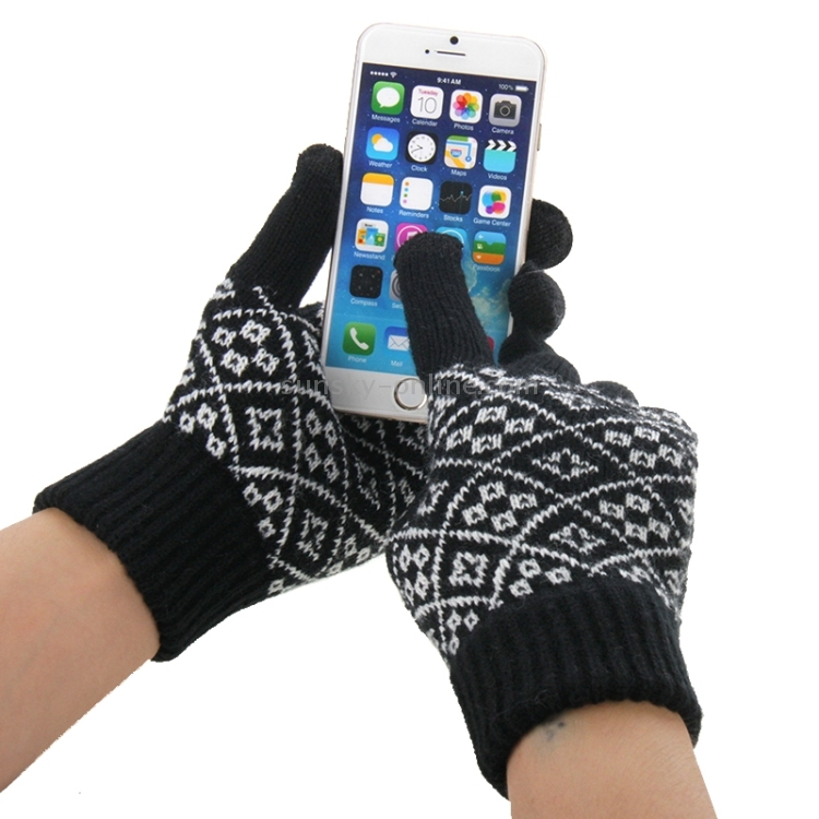 Woven Decorative Pattern Five Fingers Touch Screen Gloves for iPhone 6 & 6s / iPhone 5 & 5S & 5C, iPhone 4 & 4S / iPad / iPod touch, BlackBerry, HTC and Other Touch Screen Device(Black) Woven Decorative Pattern Five Fingers Touch Screen Gloves for iPhone 6 & 6s / iPhone 5 & 5S & 5C, iPhone 4 & 4S / iPad / iPod touch, BlackBerry, HTC and Other Touch Screen Device(Black)